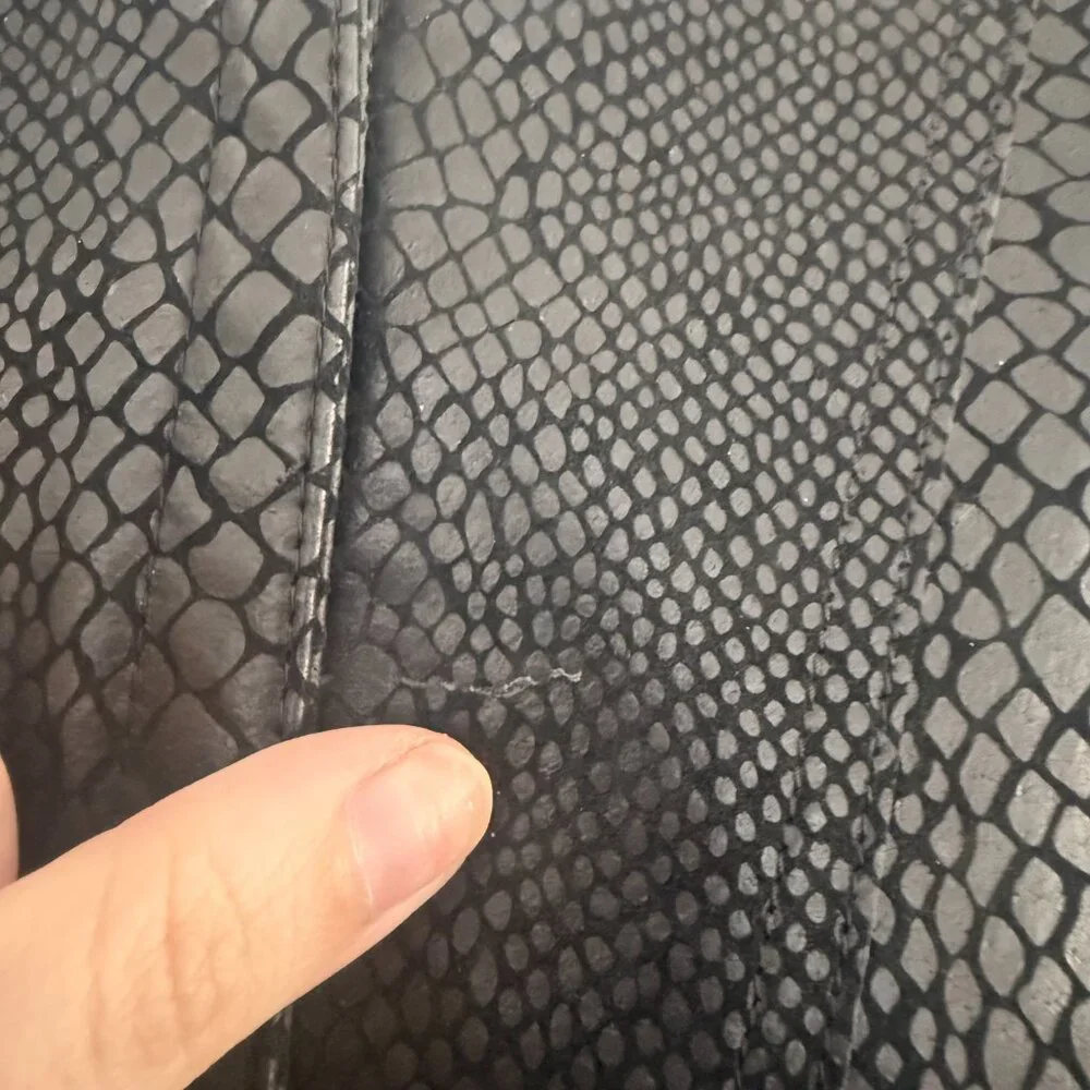 Alfani Petite Genuine Leather Jacket | Snakeskin Embossed | Satin Lined | Sz M - Picture 11 of 11
